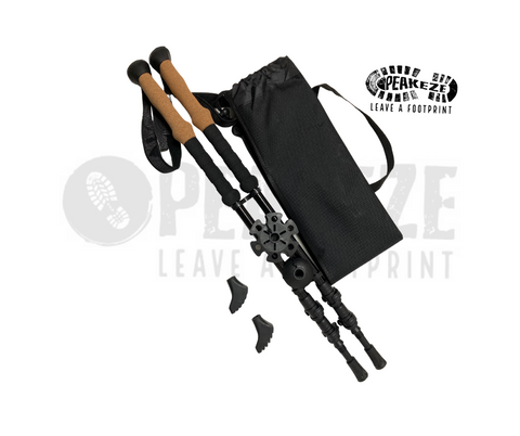 Pair of Cam Lock Telescopic Walking & Hiking Poles (65cm-135cm)